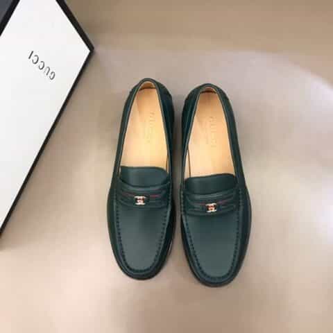 Gucci古驰    进口开边珠牛皮G～家原单级男士正装休闲皮鞋