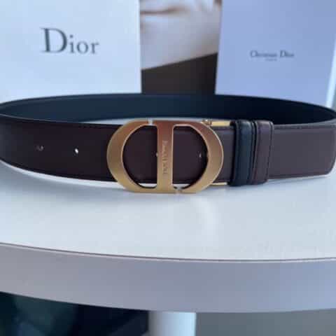 DIOR迪奥   进口头层牛皮磨砂质感金属扣男士腰间实用与点缀腰带