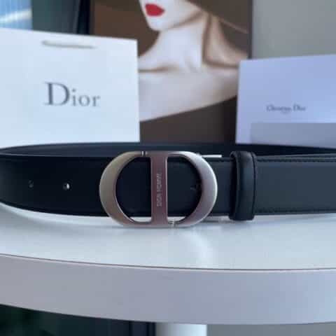 DIOR迪奥   进口头层牛皮磨砂质感金属扣男士腰间实用与点缀腰带