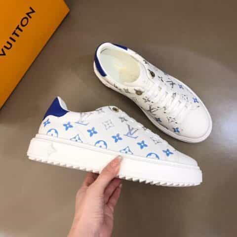 LV/路易威登   小牛皮烘托闪耀金属厚底情侣运动鞋