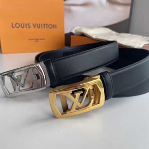 LV/路易威登   精致自动金属扣，双面进口牛皮3.5cm腰带