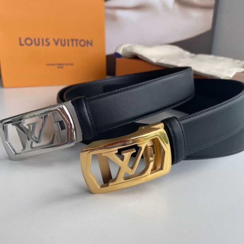 LV/路易威登   精致自动金属扣，双面进口牛皮3.5cm腰带