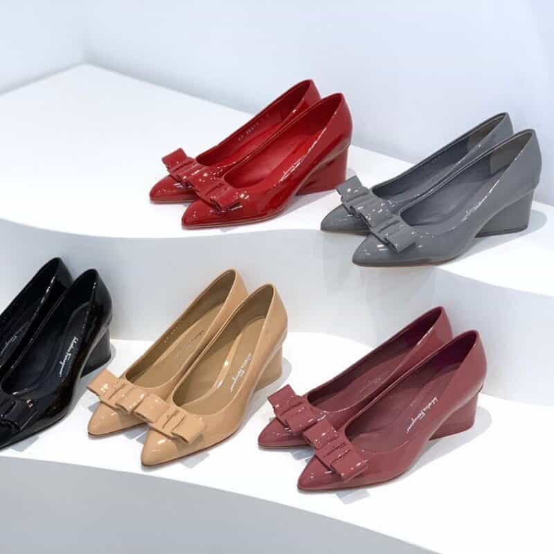 SF salvatore Ferraga*o  菲拉*慕最新糖果色走秀款尖头浅口Viva芭蕾舞鞋