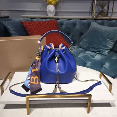 BVLGARI宝格丽进口柔软小牛皮黑玫蛇头水桶包287436