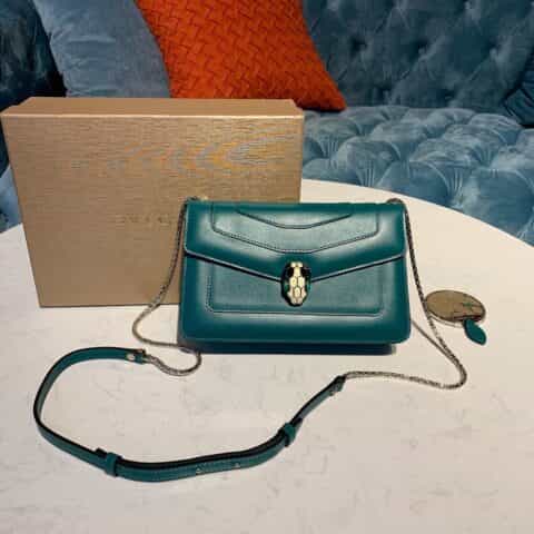 BVLGARI宝格丽意大利进口原单牛皮Serpenti系列单肩斜挎包61885