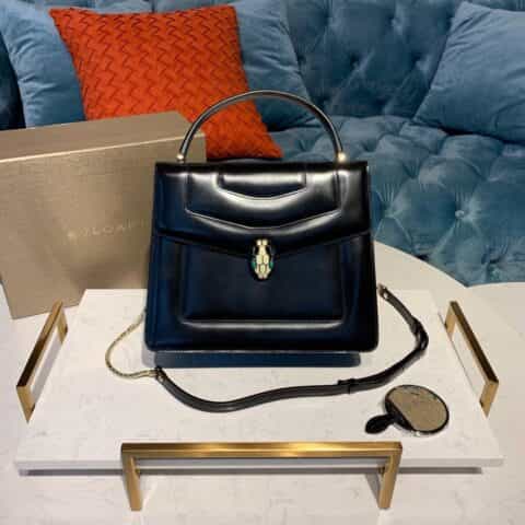 BVLGARI宝格丽进口原单牛皮手提斜挎包39779