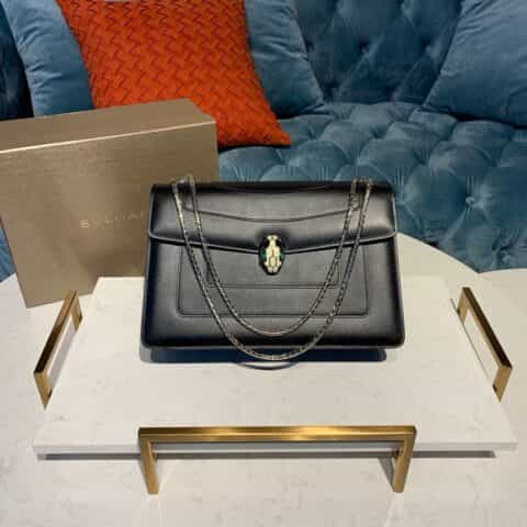 BVLGARI宝格丽Serpenti系列进口原单牛皮单肩包38326