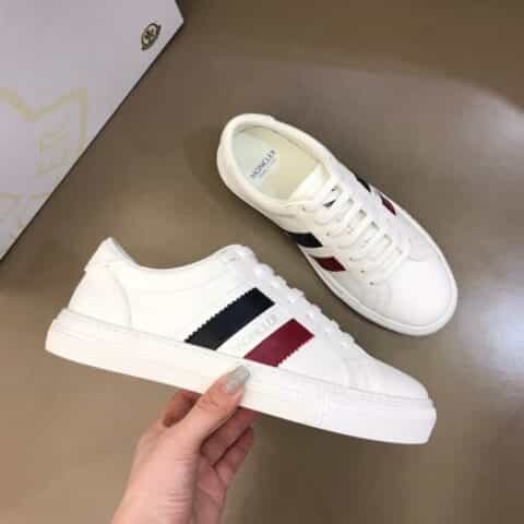 Moncler/盟可睐 Monaco条纹官网同步新款小白鞋