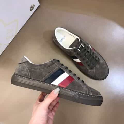 Moncler/盟可睐 Monaco条纹官网同步新款小白鞋