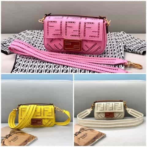 FENDI芬迪镂空窗元素baguette手袋8372AS