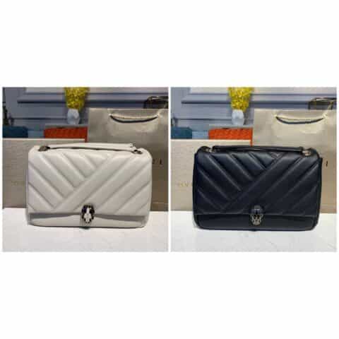 BVLGARI宝格丽进口牛皮柔滑小羊皮组合serpenti Cabochon系列链条包287993