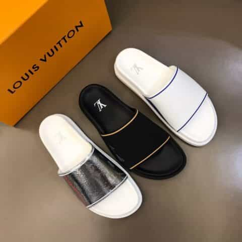 LV/路易威登   头层牛皮材质L奢品Trainer 凉拖鞋