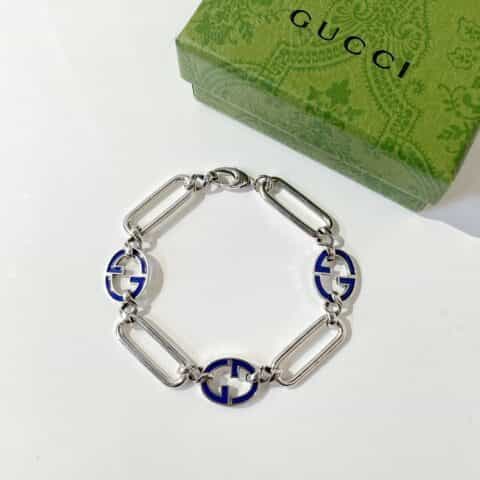 新款Gucci古驰珐琅双G项链 手链