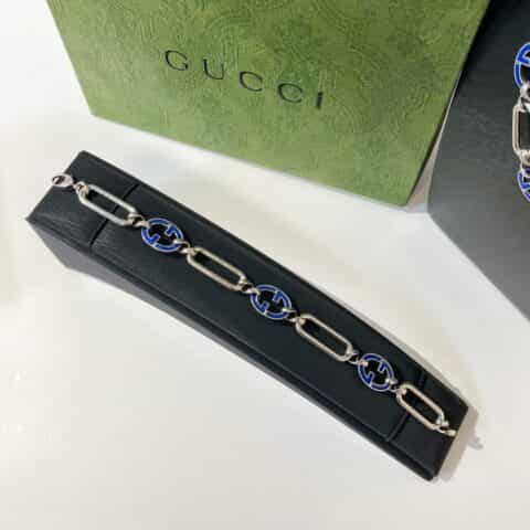 新款Gucci古驰珐琅双G项链 手链