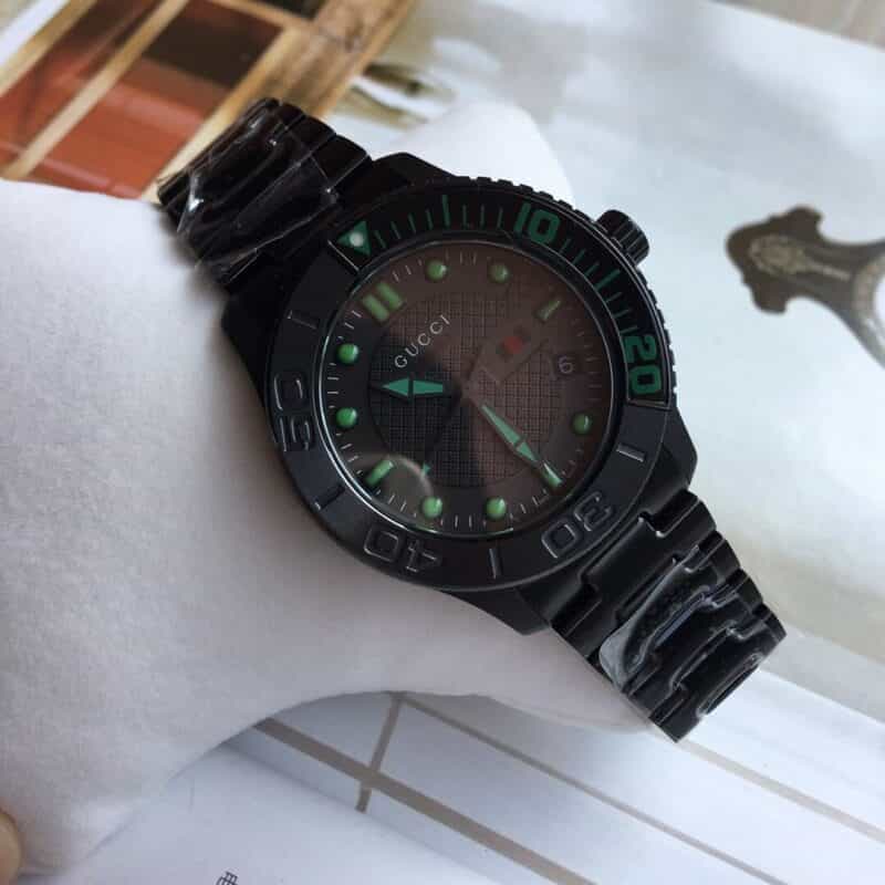 古驰-新款Gucci 男士精钢时尚石英碗表