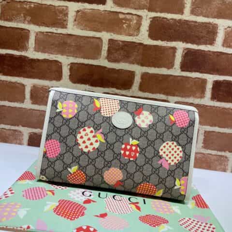 GUCCI古驰心苹果图案手拿包664114