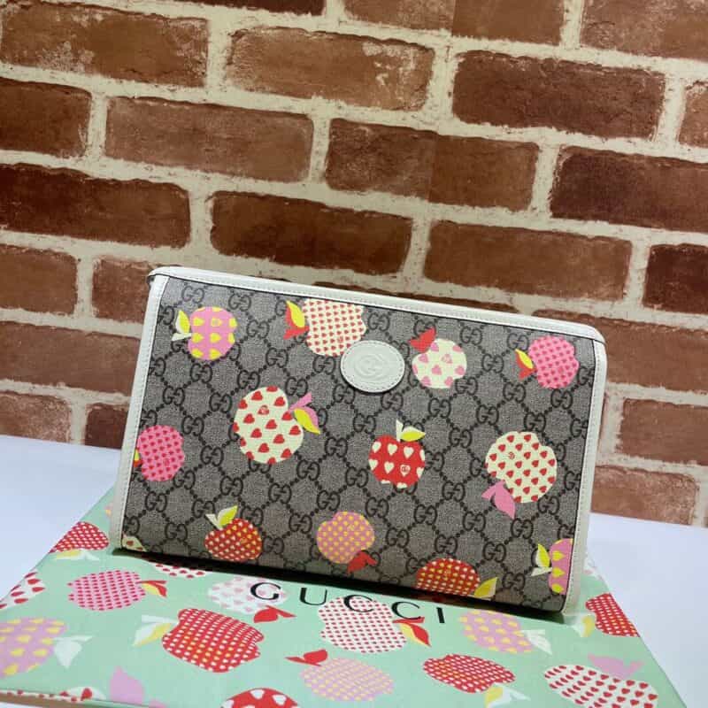 GUCCI古驰心苹果图案手拿包664114