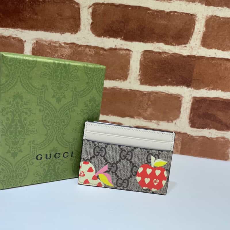 GUCCI古驰心苹果图案卡片夹663923