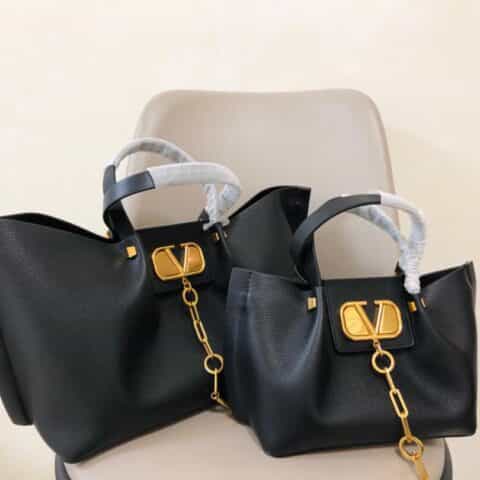 Valentino华伦天奴Garavani Escape 摔纹牛皮购物袋0099