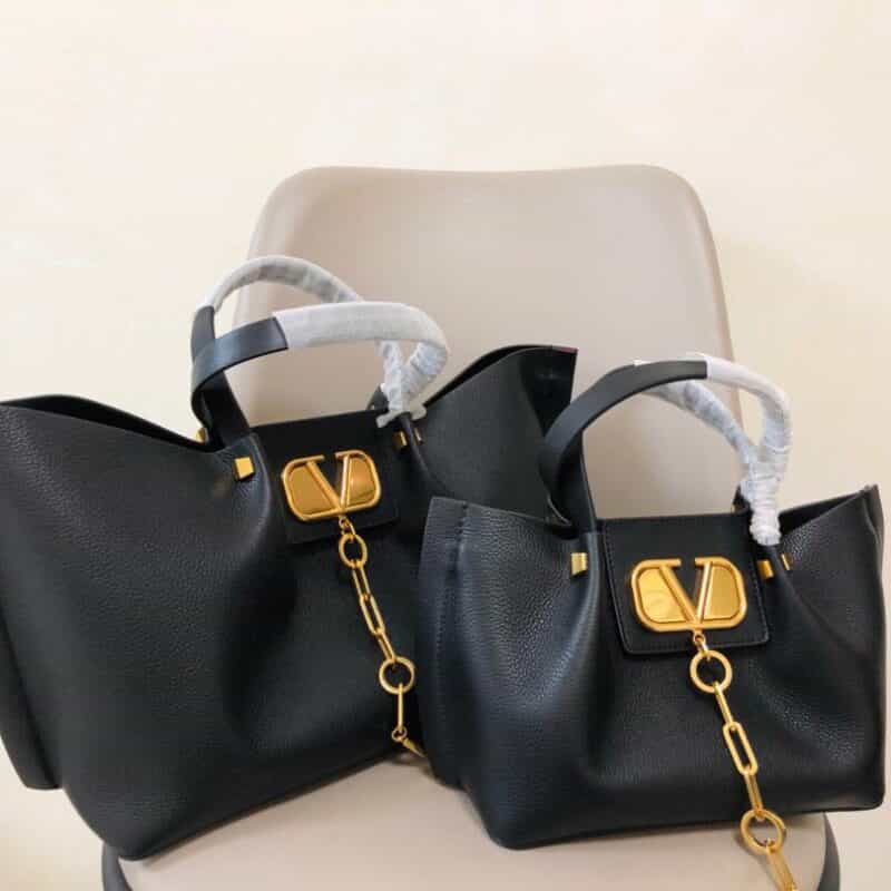 Valentino华伦天奴Garavani Escape 摔纹牛皮购物袋0099