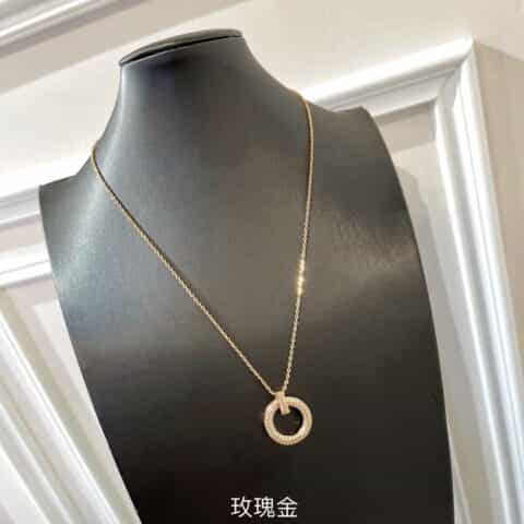 Tiffany&co 蒂芙尼T1满钻圆圈项链