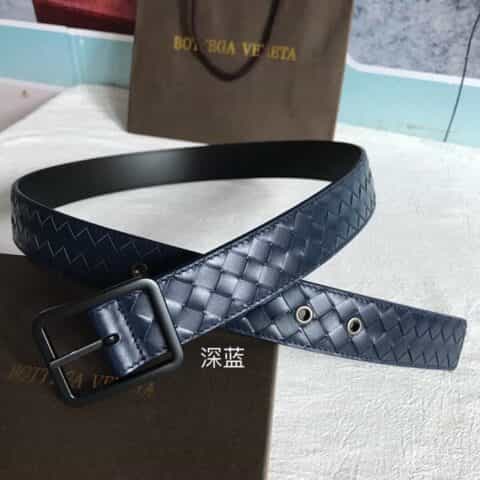 葆蝶家Bottega. Veneta    头层牛皮编织工艺精品皮质3.5cm腰带