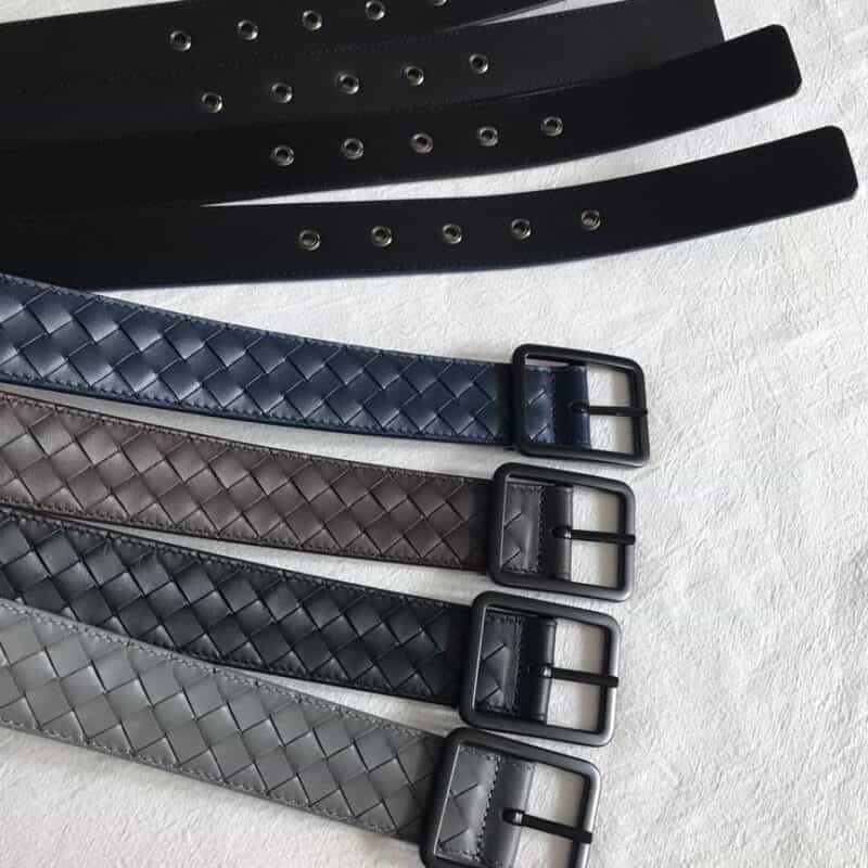 葆蝶家Bottega. Veneta    头层牛皮编织工艺精品皮质3.5cm腰带