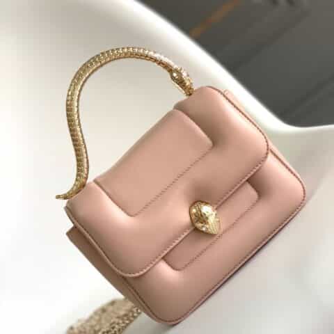 BVLGARI宝格丽马特拉塞凸纹小羊皮蛇头包291071