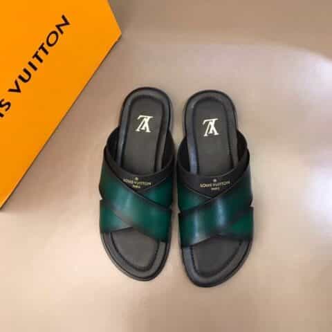 LV/路易威登    高品质经典单品印花材质高端真皮大底男士拖鞋