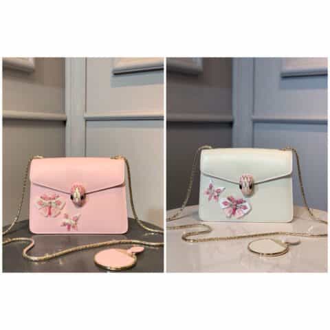 BVLGARI宝格丽小牛皮蝴蝶斜挎包61879