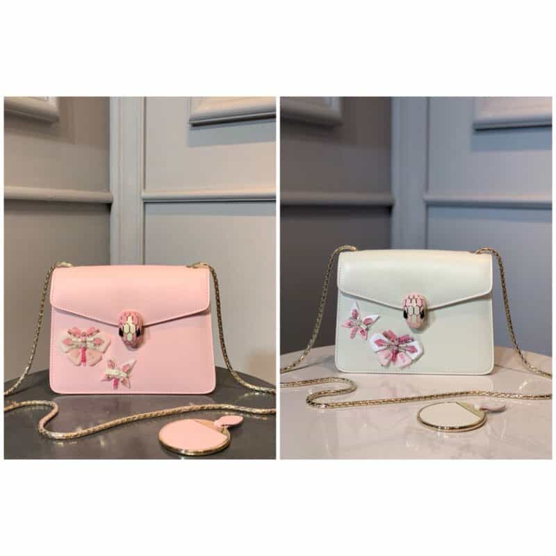 BVLGARI宝格丽小牛皮蝴蝶斜挎包61879