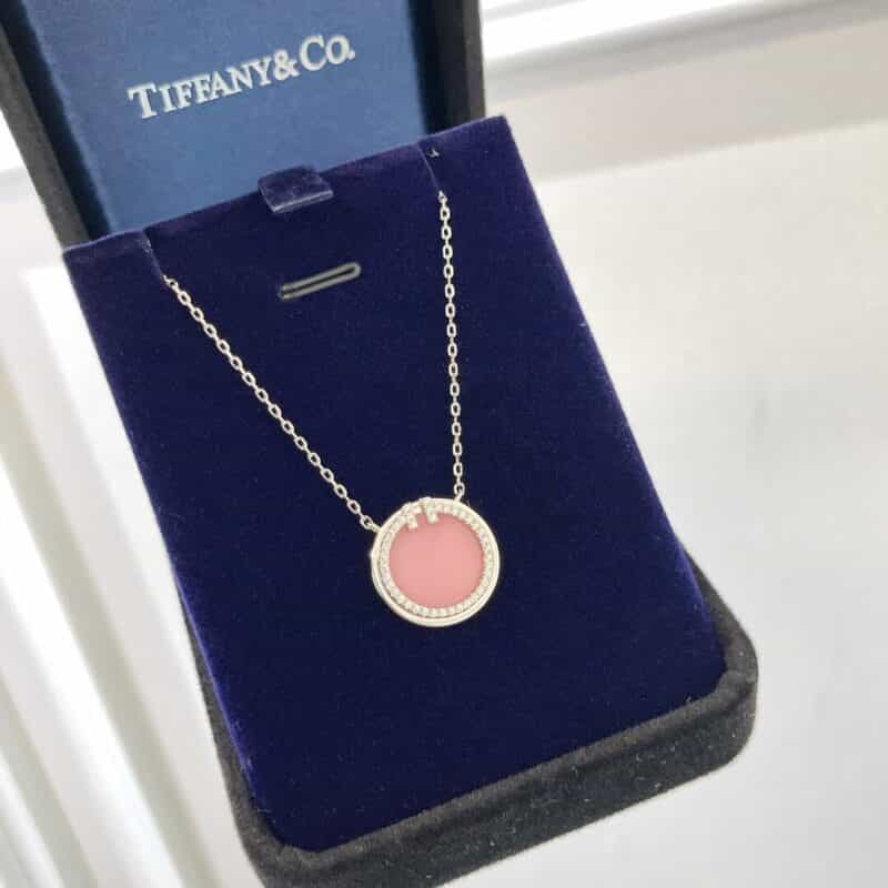 Tiffany&co 蒂芙尼T系列粉欧宝项链