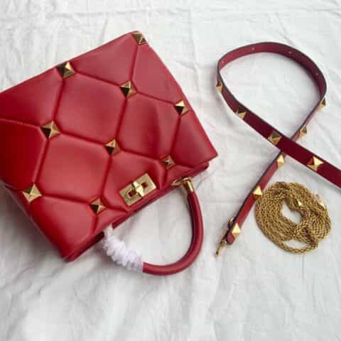 Valentino华伦天奴顶级羊皮大钉系列水桶包0199L