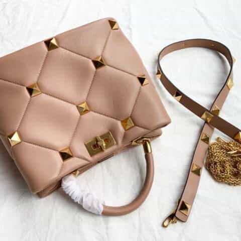 Valentino华伦天奴顶级羊皮大钉系列水桶包0199L