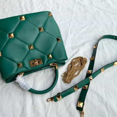 Valentino华伦天奴顶级羊皮大钉系列水桶包0199L