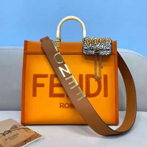 FENDI芬迪进口小牛皮Peekaboo-Tote托特包80009S