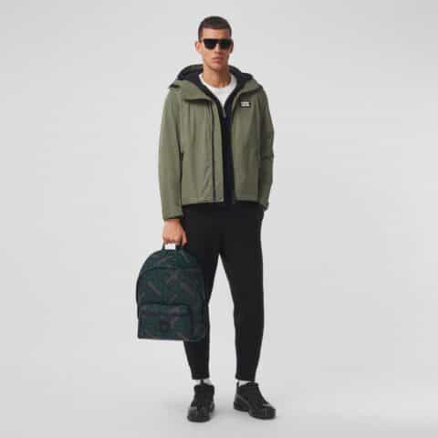 Burberry巴宝莉装饰 Thomas Bur专属标识图案提花双肩包