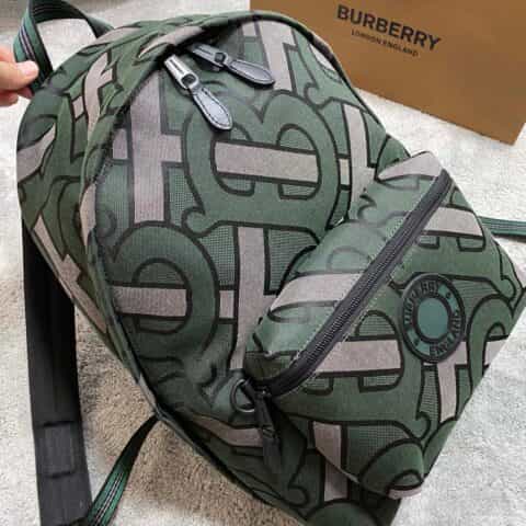 Burberry巴宝莉装饰 Thomas Bur专属标识图案提花双肩包