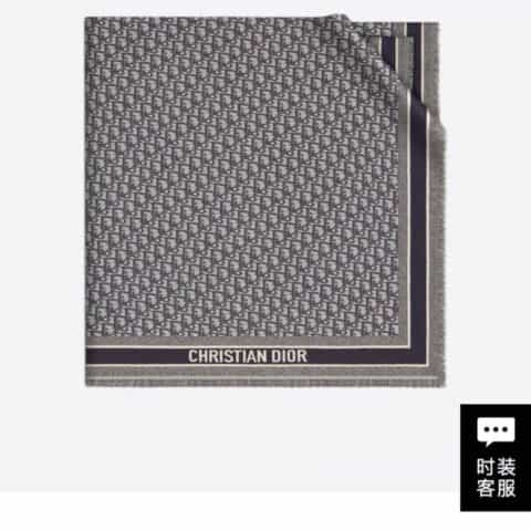 Dior迪奥D-Oblique图案大号披肩围巾12DOB140I142_C540