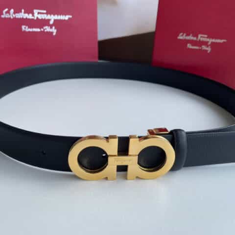Ferragamo菲拉格慕   双面用细腻头层牛皮3.5cm腰带