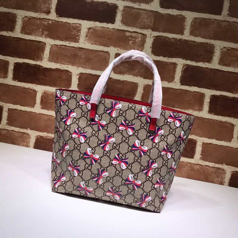 GUCCI古驰彩带印花购物袋410812