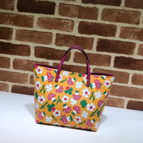 GUCCI古驰小花蘑菇印花购物袋410812