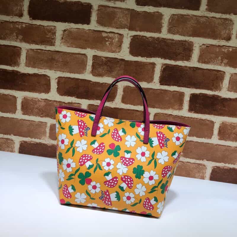 GUCCI古驰小花蘑菇印花购物袋410812