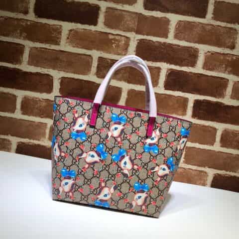 GUCCI古驰小鹿印花购物袋410812