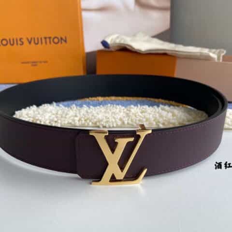 LV/路易威登  字母logo金属进口牛皮男士腰带40mm