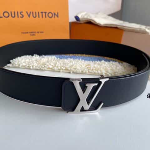 LV/路易威登  字母logo金属进口牛皮男士腰带40mm
