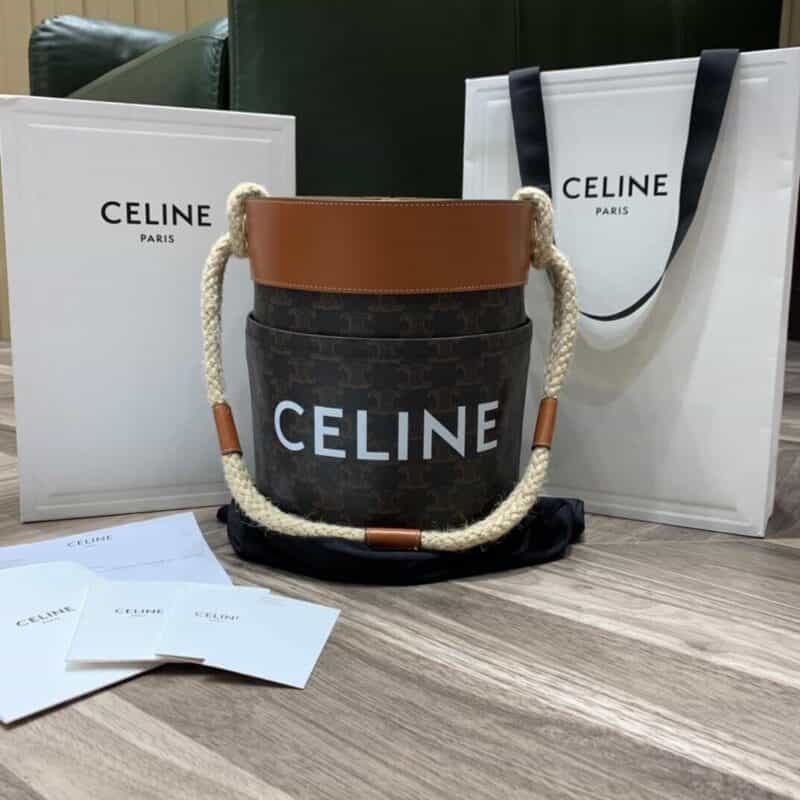 Celine Bucket麻绳水桶包 196272