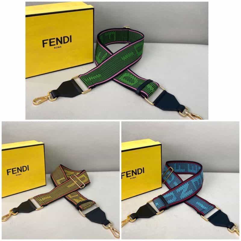 FENDI芬迪字母LOGO标志性宽版肩带908