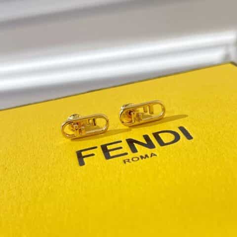 新款 FENDI芬迪F字母耳钉耳环