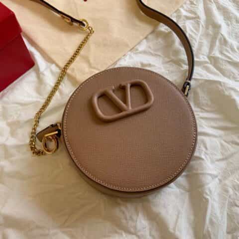 Valentino华伦天奴牛皮包面LOGO圆饼包7788